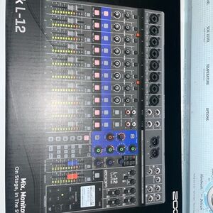 Zoom L-12 Mixer with Black and Blue Accents